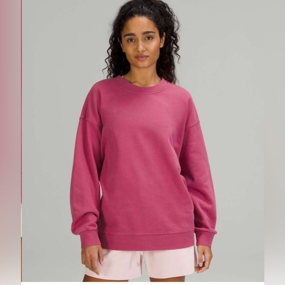 Lululemon perfectly oversized crew sweatshirt size‎ 12 in pink lychee